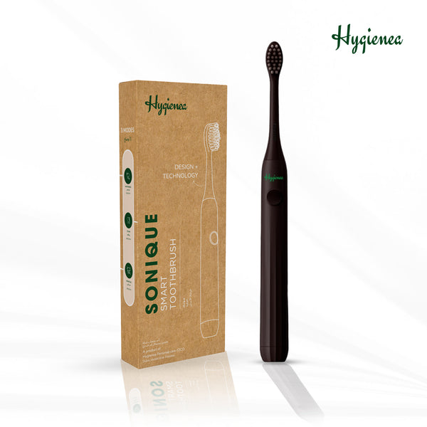 Sonique Electric Toothbrush with 2 Brush Head – Midnight Black