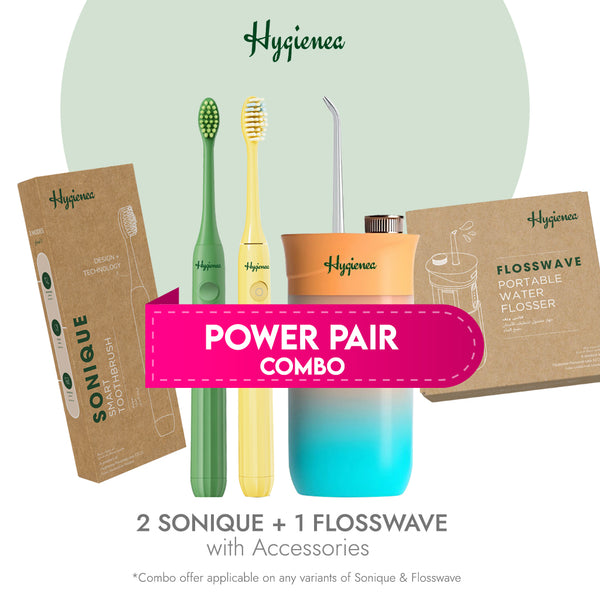 Power Pair Combo - 2 Sonique Adult Electric Toothbrush + 1 FlossWave Water Flosser